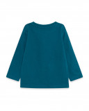Tee-shirt en jersey manche longue fille bleu smile today Tee-shirt en jersey manche longue fille bleu smile today