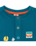 Tee-shirt en jersey manche longue fille bleu smile today Tee-shirt en jersey manche longue fille bleu smile today
