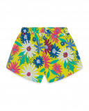Short en jersey fleurs fille vert ready to bloom Short en jersey fleurs fille vert ready to bloom