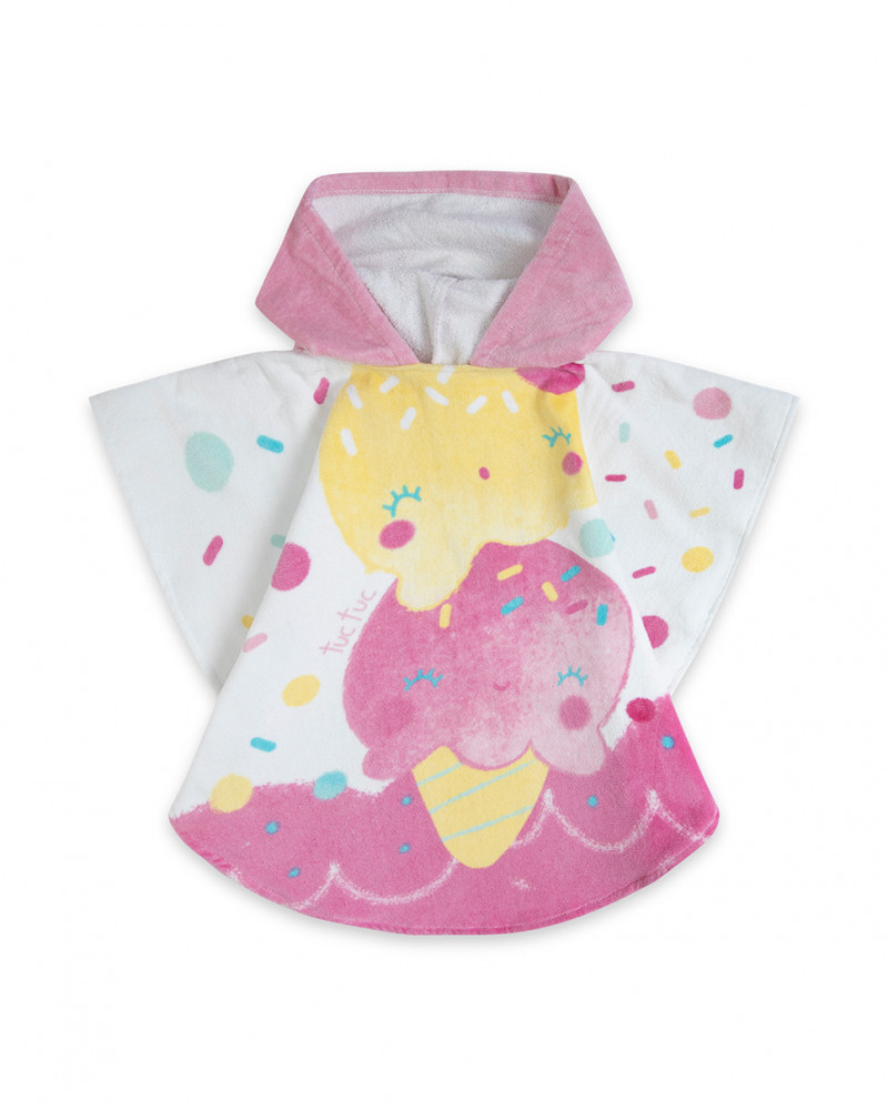 Poncho glace fille blanche icy and sweet