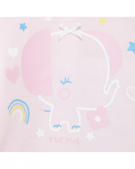 Tee-shirt et short en jersey volants fille rose so cute Tee-shirt et short en jersey volants fille rose so cute