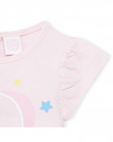 Tee-shirt et short en jersey volants fille rose so cute Tee-shirt et short en jersey volants fille rose so cute