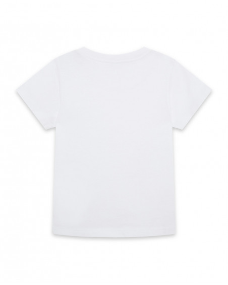 Tee-shirt en jersey poche garçon blanche basicos kids