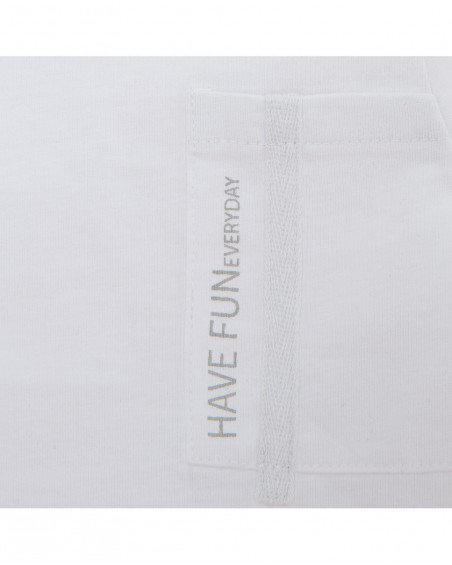 Tee-shirt en jersey poche garçon blanche basicos kids