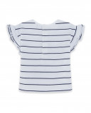 Tee-shirt en jersey à rayures fille blanche red submarine Tee-shirt en jersey à rayures fille blanche red submarine