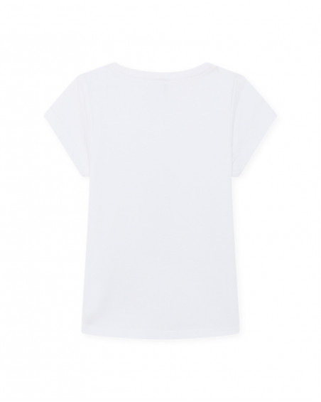 Tee-shirt en jersey papillon fille blanche basicos baby