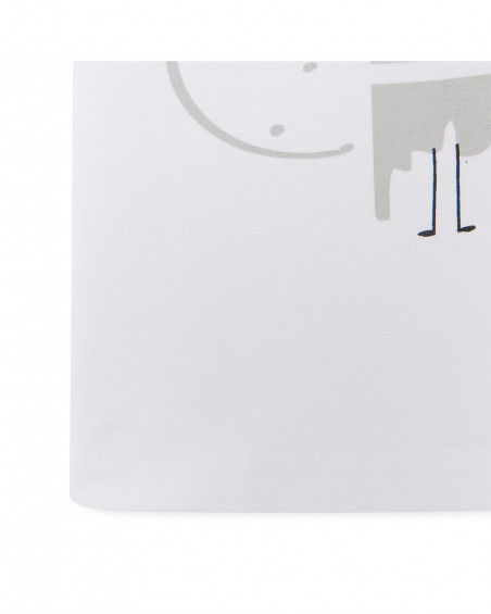 Tee-shirt en jersey papillon fille blanche basicos baby