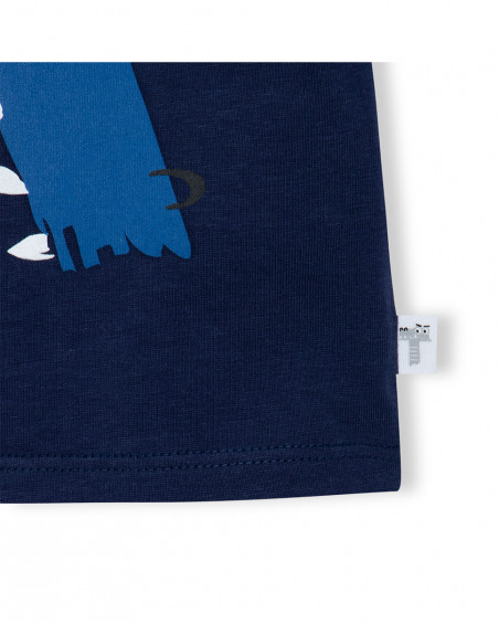 Tee-shirt en jersey crocodile garçon marine basicos baby Tee-shirt en jersey crocodile garçon marine basicos baby
