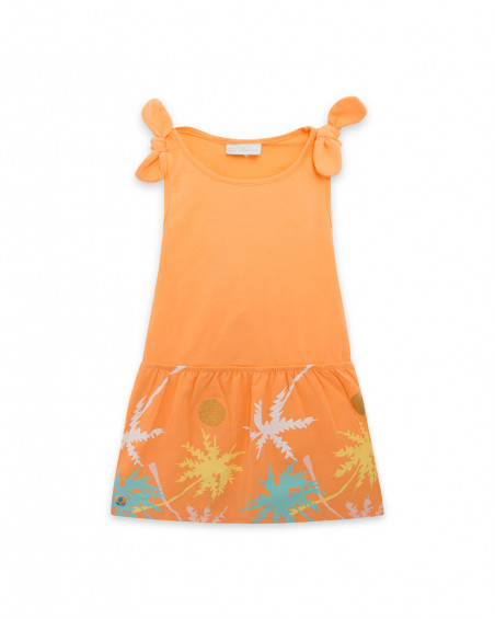 Robe en jersey bretelles fille orange venice beach Robe en jersey bretelles fille orange venice beach