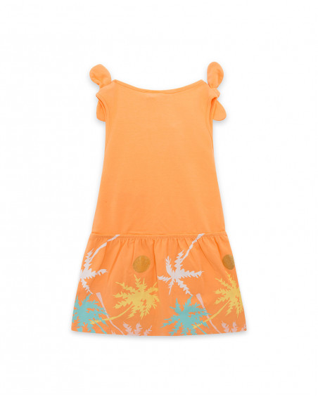 Robe en jersey bretelles fille orange venice beach Robe en jersey bretelles fille orange venice beach