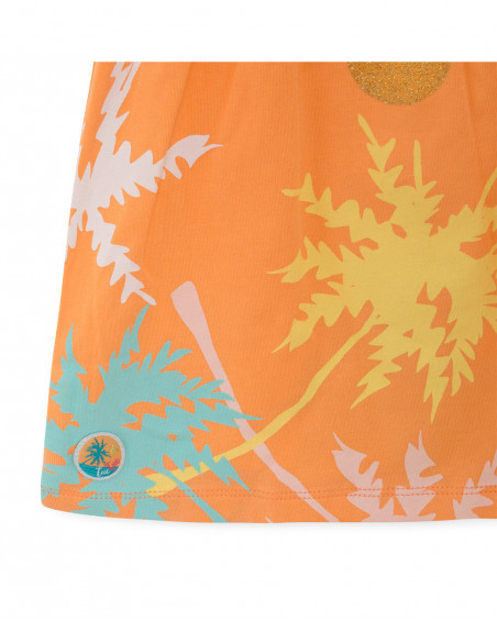 Robe en jersey bretelles fille orange venice beach Robe en jersey bretelles fille orange venice beach