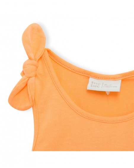 Robe en jersey bretelles fille orange venice beach Robe en jersey bretelles fille orange venice beach