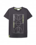Tee-shirt en jersey imprimée garçon gris play Tee-shirt en jersey imprimée garçon gris play