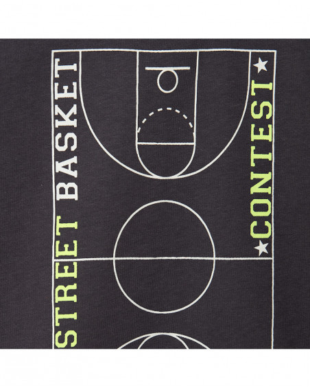 Tee-shirt en jersey imprimée garçon gris play Tee-shirt en jersey imprimée garçon gris play