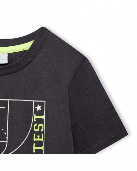 Tee-shirt en jersey imprimée garçon gris play Tee-shirt en jersey imprimée garçon gris play