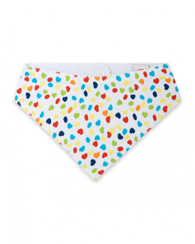 Bandana en jersey coeurs fille blanche hi! sunshine