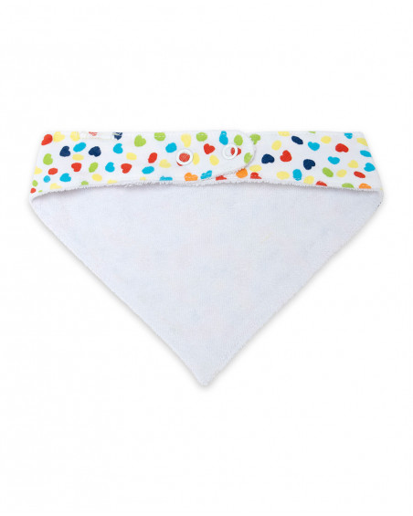 Bandana en jersey coeurs fille blanche hi! sunshine Bandana en jersey coeurs fille blanche hi! sunshine
