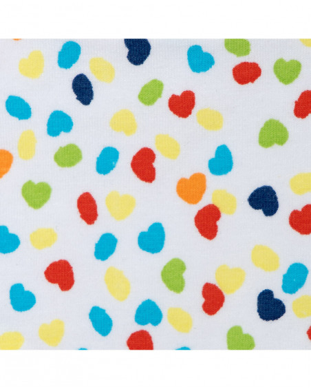 Bandana en jersey coeurs fille blanche hi! sunshine Bandana en jersey coeurs fille blanche hi! sunshine