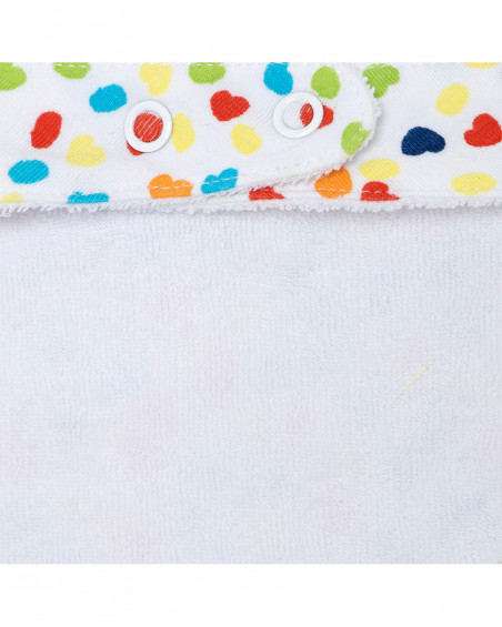 Bandana en jersey coeurs fille blanche hi! sunshine Bandana en jersey coeurs fille blanche hi! sunshine