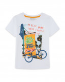 Tee-shirt en jersey skate garçon blanche free time Tee-shirt en jersey skate garçon blanche free time