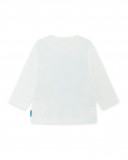Tee-shirt en jersey manche longue fille beige smile today Tee-shirt en jersey manche longue fille beige smile today