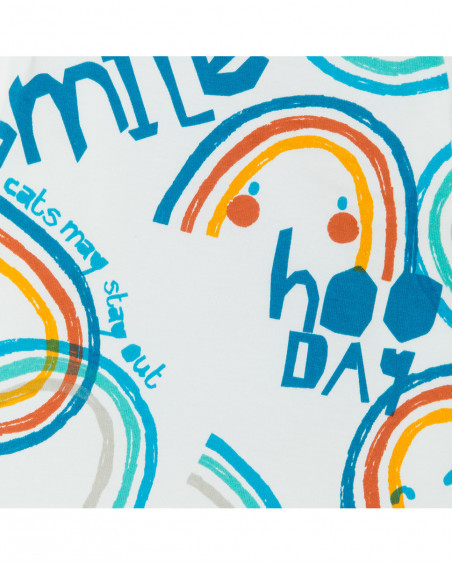 Tee-shirt en jersey manche longue fille beige smile today