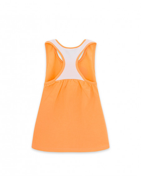 Tee-shirt en jersey bretelles fille orange venice beach Tee-shirt en jersey bretelles fille orange venice beach