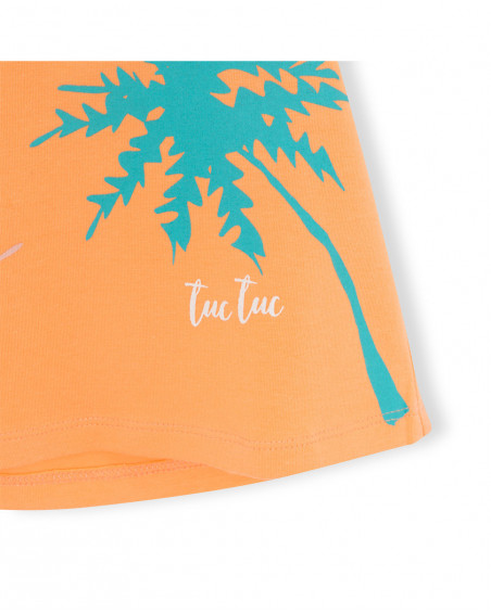 Tee-shirt en jersey bretelles fille orange venice beach Tee-shirt en jersey bretelles fille orange venice beach
