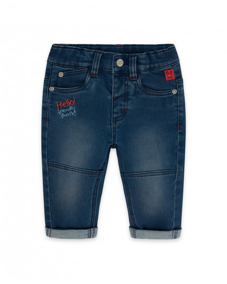 Pantalon en jeans à l'aspect usé garçon bleu red submarine