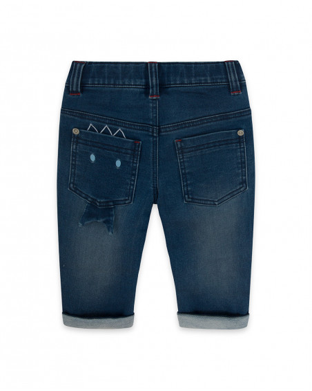 Pantalon en jeans à l'aspect usé garçon bleu red submarine