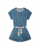 Combinaison en jeans ceinture fille bleu venice beach Combinaison en jeans ceinture fille bleu venice beach