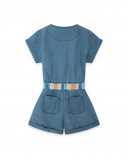 Combinaison en jeans ceinture fille bleu venice beach Combinaison en jeans ceinture fille bleu venice beach