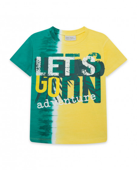 Tee-shirt en jersey message garçon vert jungle street Tee-shirt en jersey message garçon vert jungle street
