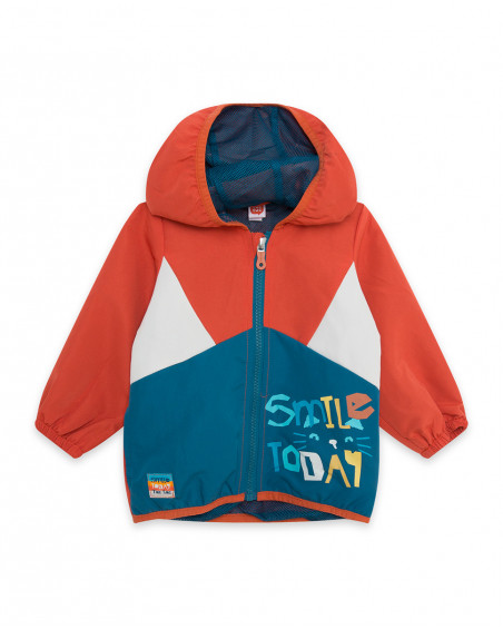 Coupe-vent avec capuche fille orange smile today Coupe-vent avec capuche fille orange smile today