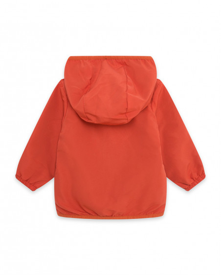 Coupe-vent avec capuche fille orange smile today Coupe-vent avec capuche fille orange smile today