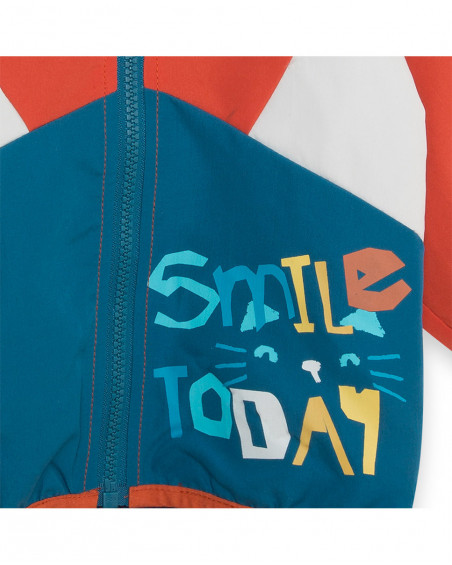 Coupe-vent avec capuche fille orange smile today Coupe-vent avec capuche fille orange smile today