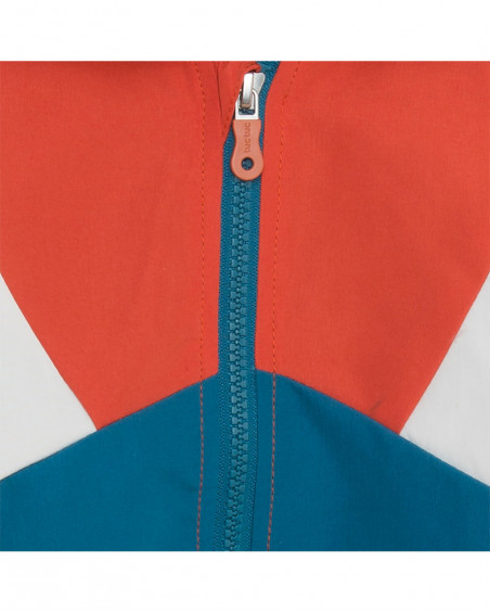 Coupe-vent avec capuche fille orange smile today Coupe-vent avec capuche fille orange smile today
