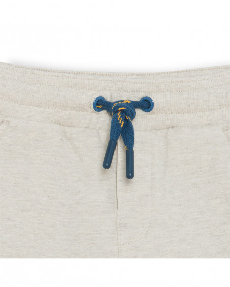 Pantalon en peluche jogging garçon beige free time