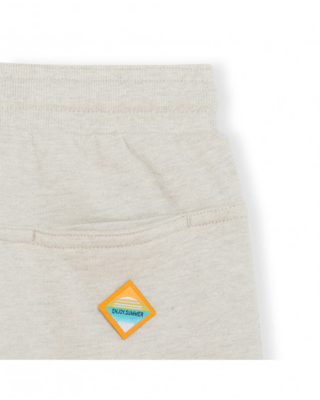 Pantalon en peluche jogging garçon beige free time