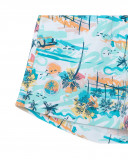 Short en jersey imprimé fille bleu venice beach Short en jersey imprimé fille bleu venice beach
