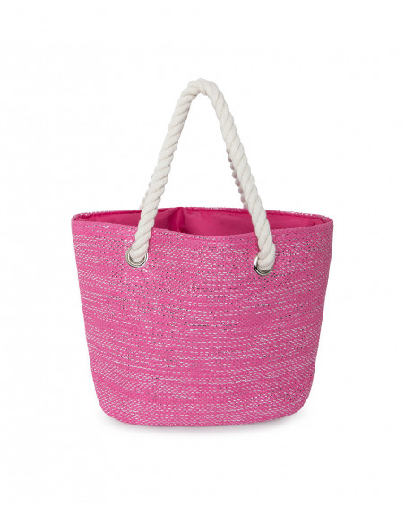 Sac en raphia message fille rose ready to bloom Sac en raphia message fille rose ready to bloom