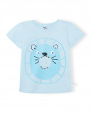 Tee-shirt en jersey lion garçon bleu basicos baby Tee-shirt en jersey lion garçon bleu basicos baby