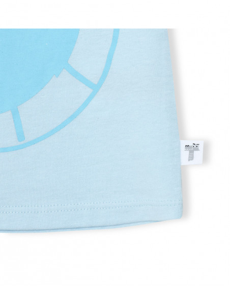Tee-shirt en jersey lion garçon bleu basicos baby