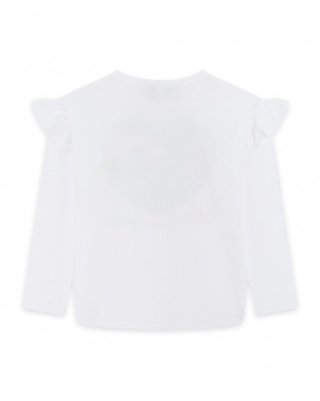 Tee-shirt en jersey manche longue fille blanche venice beach Tee-shirt en jersey manche longue fille blanche venice beach