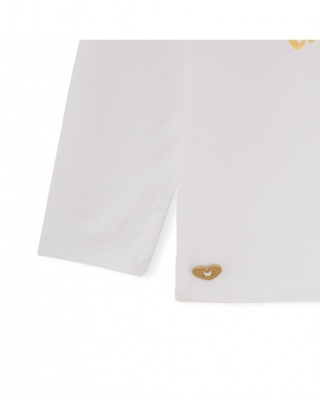 Tee-shirt en jersey manche longue fille blanche venice beach Tee-shirt en jersey manche longue fille blanche venice beach