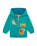 Sweat-shirt capuche en peluche avec fermeture éclair garçon Sweat-shirt capuche en peluche avec fermeture éclair garçon