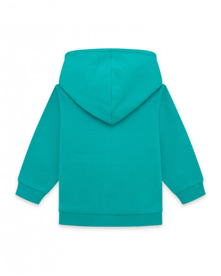Sweat-shirt capuche en peluche avec fermeture éclair garçon Sweat-shirt capuche en peluche avec fermeture éclair garçon