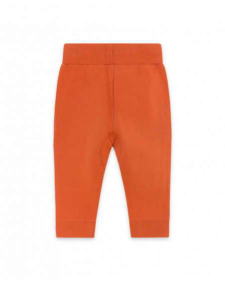 Pantalon en peluche jogging fille orange smile today Pantalon en peluche jogging fille orange smile today