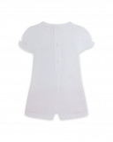 Grenouillère en jersey short fille blanche icy and sweet Grenouillère en jersey short fille blanche icy and sweet