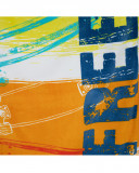 Serviette imprimée garçon orange free time Serviette imprimée garçon orange free time